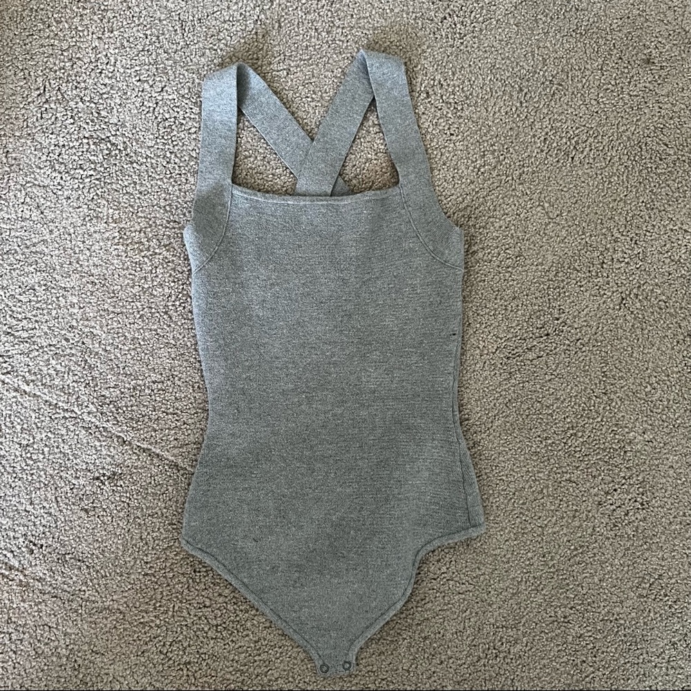 Abercrombie grey bodysuit